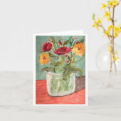 Gartenblumen Karte (Gelbe Blume)