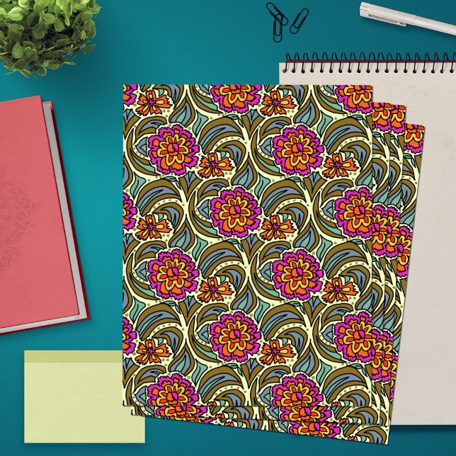 Gartenblumen Kunst Muster Scrapbook Papier (Von Creator hochgeladen)