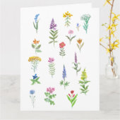 Gartenblumen Postkarte (Gelbe Blume)