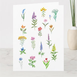 Gartenblumen Postkarte
