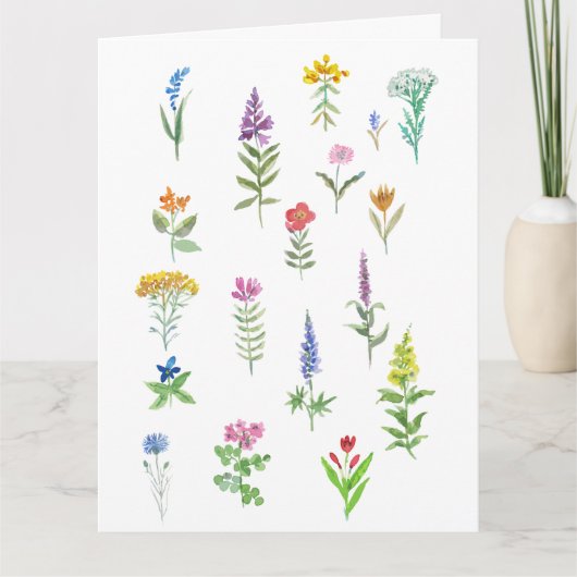 Gartenblumen Postkarte (Vorderseite)