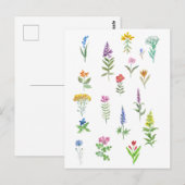 Gartenblumen Postkarte (Vorne/Hinten)