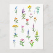 Gartenblumen Postkarte (Vorderseite)
