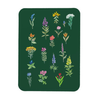 Gartenblumen Postkarte Magnet