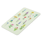 Gartenblumen Postkarte Magnet (Linke Seite)