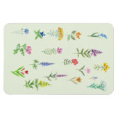 Gartenblumen Postkarte Magnet (Horizontal)