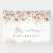 Gartenblumenbaby in blühender Babydusche Banner (Horizontal)