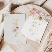 Gartenblumenbaby in blühender Babydusche Einladung