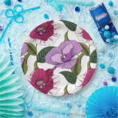 Gartenblumengeschmückte Party in üppig rosa und li Pappteller (Party)