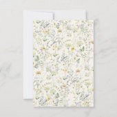 Gartenblumenkalligraphie 60. Geburtstag Einladung (Rückseite)