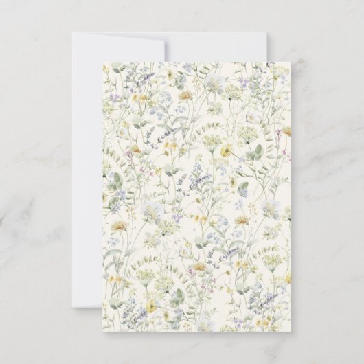 Gartenblumenkalligraphie 60. Geburtstag Einladung (Rückseite)