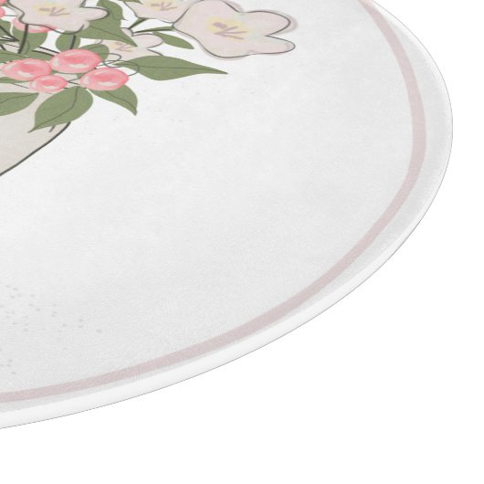 Gartenblumenmonogramm Schneidebrett (Ecke)