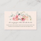 Gartenblumenrezeptur Brautparty Begleitkarte (Vorderseite)