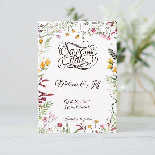 GartenblumenSave the Date Save The Date (Stehend Vorderseite)