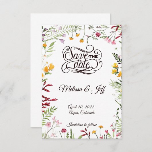 GartenblumenSave the Date Save The Date (Vorne/Hinten)