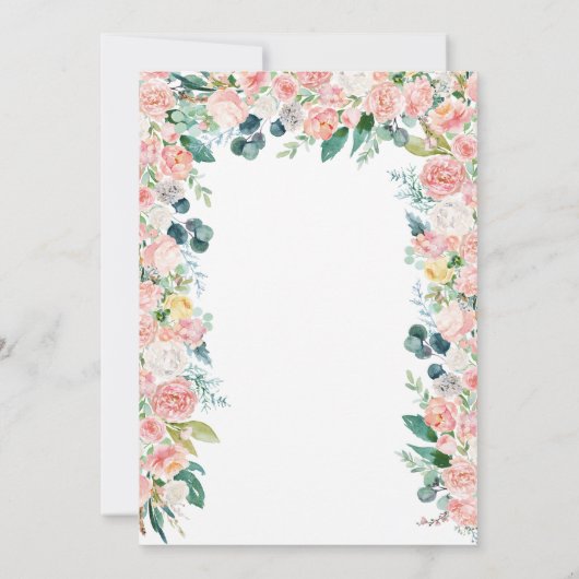 Gartenblumentee Party Einladung (Rückseite)