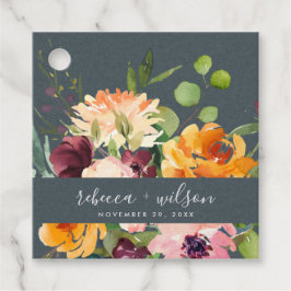 GARTENBLUSH YELLOW ORANGE FLORAL BUNCH WEDING GESCHENKANHÄNGER