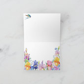 Gartenblüte Lila Blume Karte (Innenseite)