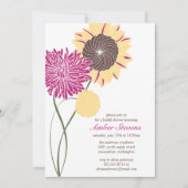 Gartenblüten Dusche/Party Einladung (Vorderseite)