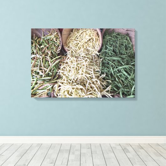 Gartenbohnen Leinwanddruck (Insitu (Holzboden))