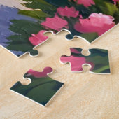 Gartenbrunnen-Blumenmalerei Puzzle (Seite)