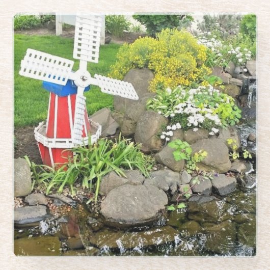 Gartendekoration Glasuntersetzer (Vorderseite)
