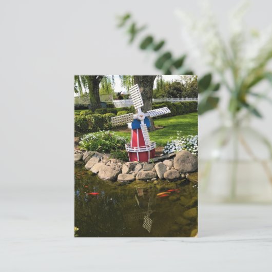 Gartendekoration Postkarte (Stehend Vorderseite)