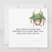 Gartendekoration und Pflanze Swap Spring Party Einladung (Rückseite)