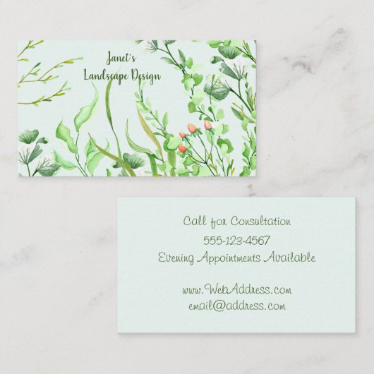 Gartendesign Visitenkarte (Vorne/Hinten)