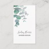 Gartendesign Wasserfarbe Eukalyptus Visitenkarte (Vorderseite)