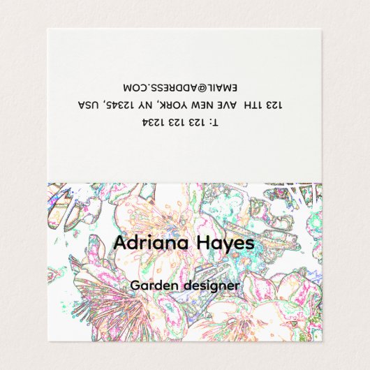 Gartendesigner Visitenkarten (Außenseite Aufgefaltet)