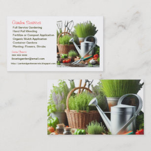 Gartendienstleistungen / Gartenwirtschaftskarte Visitenkarte
