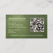 Gartendienstleistungen - Handgezeichnete Illustrat Visitenkarte (Rückseite)