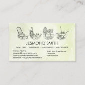 Gartendienstleistungen - Illustration der handgeze Visitenkarte (Vorderseite)