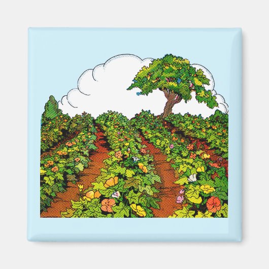 Gartendruck der 20er Jahre Magnet (Vorne)