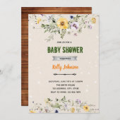 Gartendusche Wildblume Geburtstagseinladung Einladung (Vorne/Hinten)