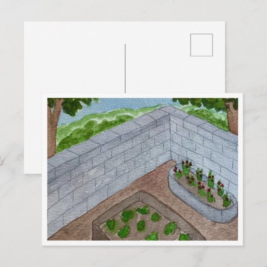 Gartenecke Postkarte (Vorne/Hinten)