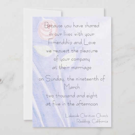 Garteneinladung Einladung (Rückseite)