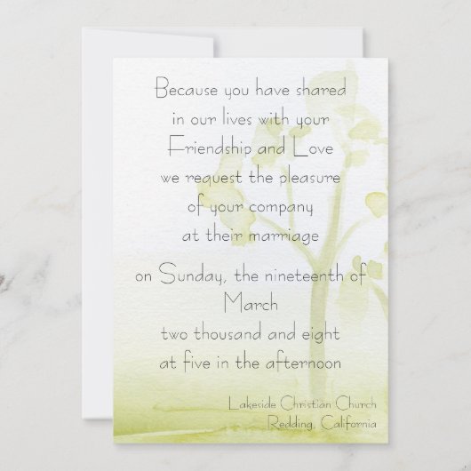 Garteneinladung Einladung (Rückseite)