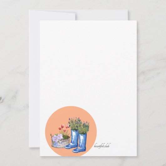 Gartenelemente Party Einladung (Rückseite)