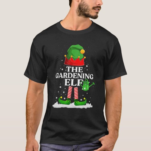 Gartenelf Matching Family Group Weihnachtsfeiertag T-Shirt (Vorderseite)