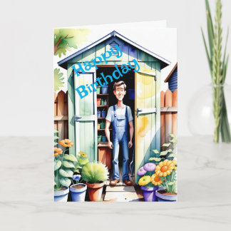 Gartenenthusiasten glücklich Geburtstag Karte
