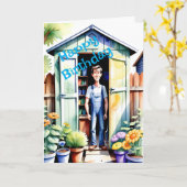 Gartenenthusiasten glücklich Geburtstag Karte (Gelbe Blume)