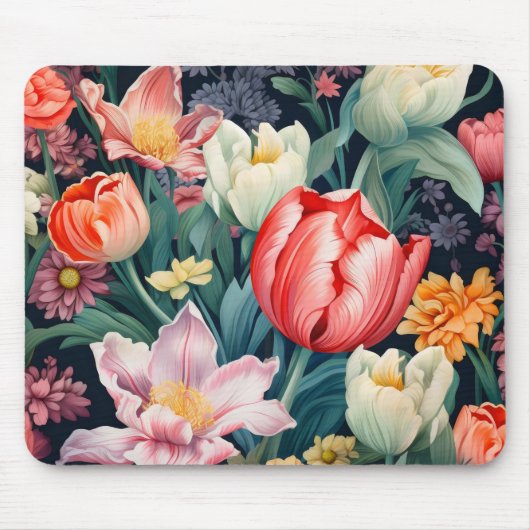 Gartenfarben Blume Mousepad (Vorne)
