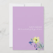 Gartenfarbene Wildblumen Blume Hochzeit Einladung (Rückseite)