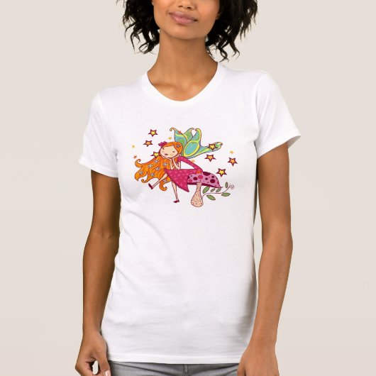 Gartenfee auf Pilz T-Shirt (Vorderseite)