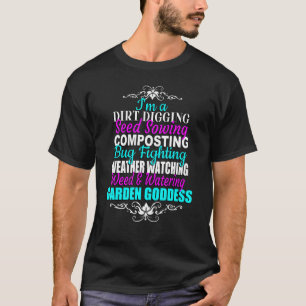 Gartenfee Gärtnerin Frauen Pflanzen Gartenarbeit T-Shirt