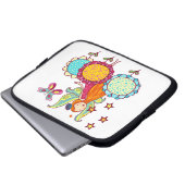 Gartenfee mit Blumen Laptopschutzhülle (Vorne Knopf)