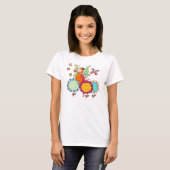 Gartenfee mit Blumen T-Shirt (Vorne ganz)