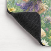 Gartenfee mit Schmetterlingen Mousepad (Ecke)